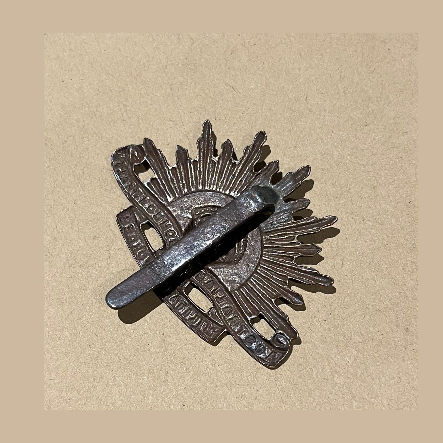WW1 British made Australian Rising Sun cap badge, back