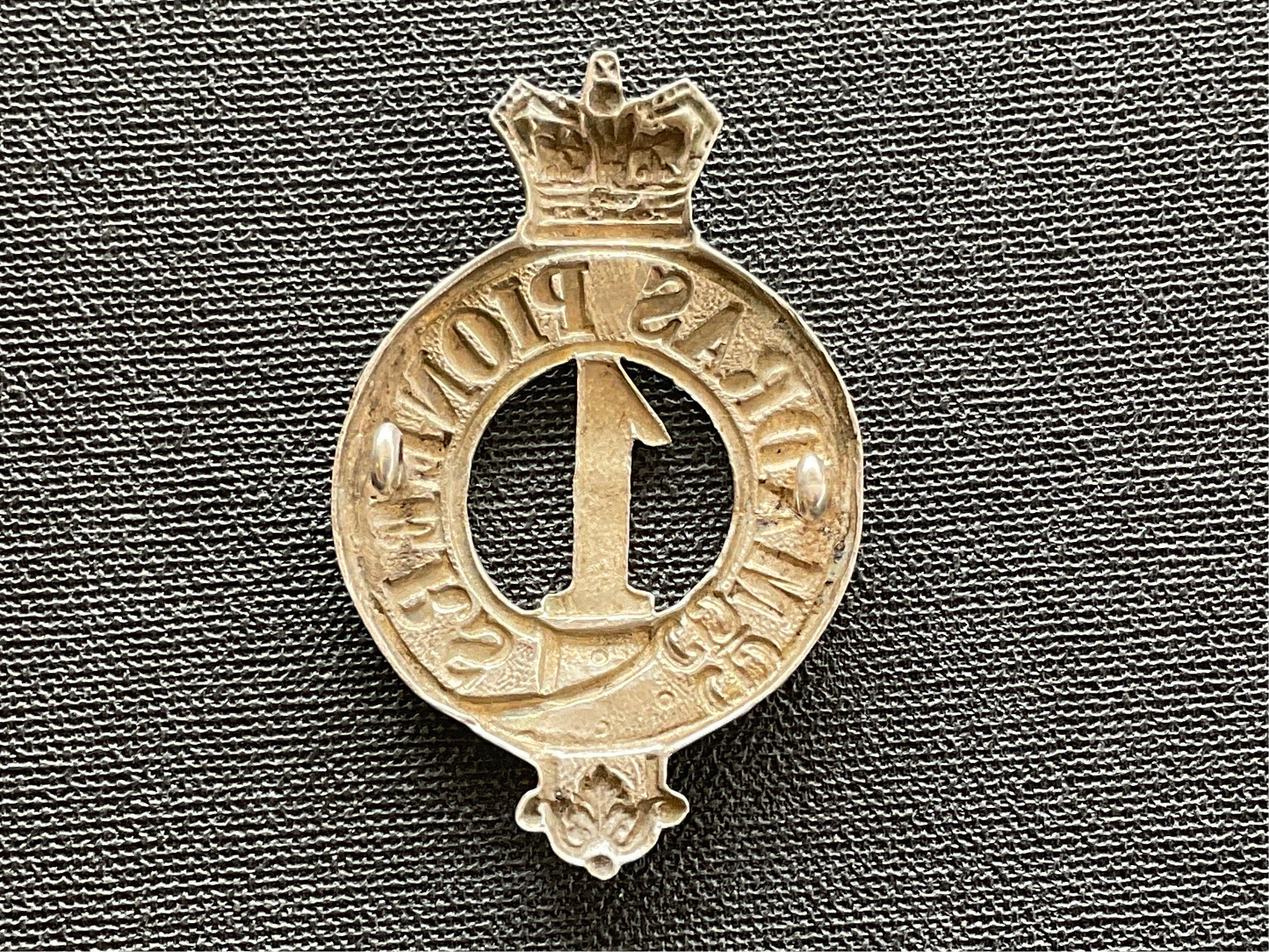 QVC 1st Regiment of Madras Infantry (Pioneers) cap badge.
