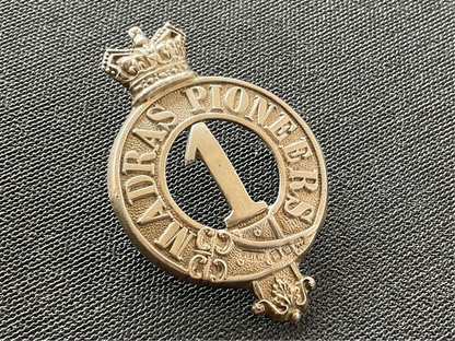 QVC 1st Regiment of Madras Infantry (Pioneers) cap badge.