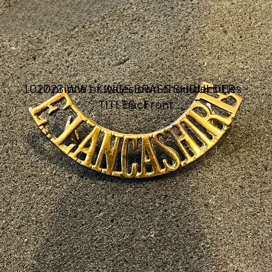 WW1 East Lancashire brass shoulder title