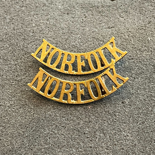 WW1 Norfolk Regiment Brass title