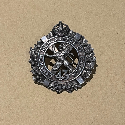 WW1 Cameron Highlanders of Canada silver badge