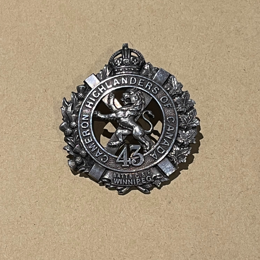 WW1 Cameron Highlanders of Canada silver badge