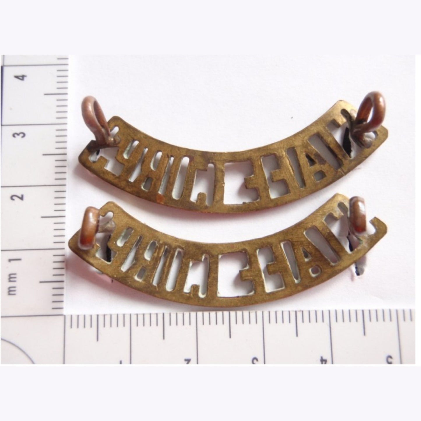 Australian STAFF CORPS Brass Shoulder Titles