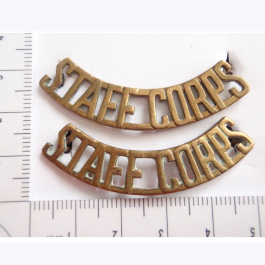 Australian STAFF CORPS Brass Shoulder Titles