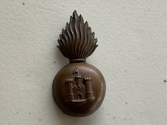 Post 1881 Royal Inniskilling Fusiliers foreign service helmet badge